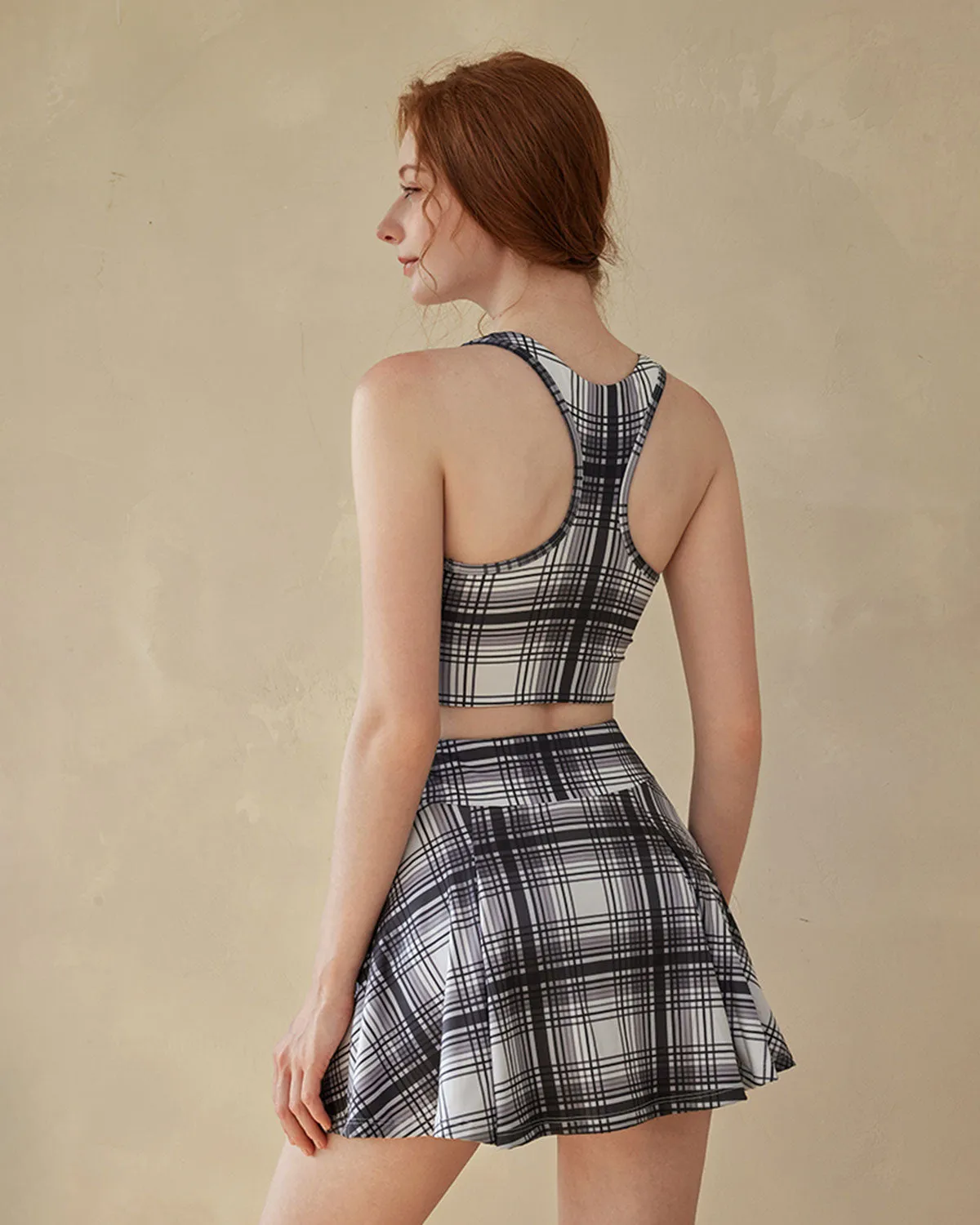 Black Plaid Tank Top - Light Support sold by rihoas product image thumbnail 2