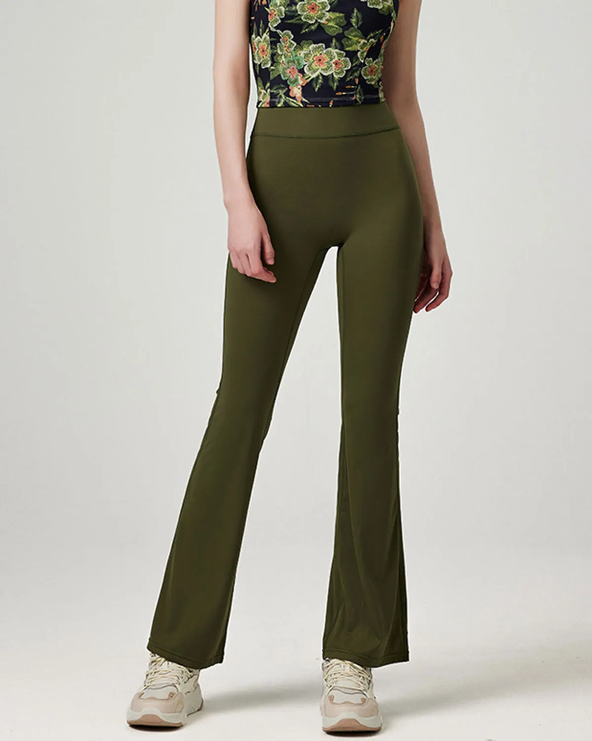 Green Natural Waisted Sleek Leggings sold by rihoas