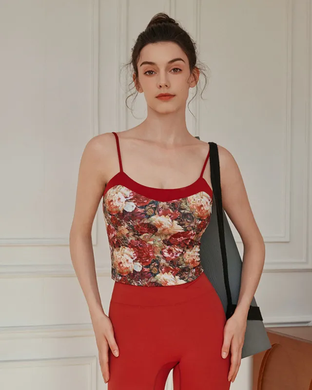 Red Floral Camis - Medium Support sold by rihoas