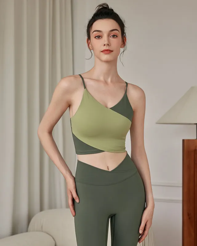 Green Contrast Camis - Medium Support sold by rihoas