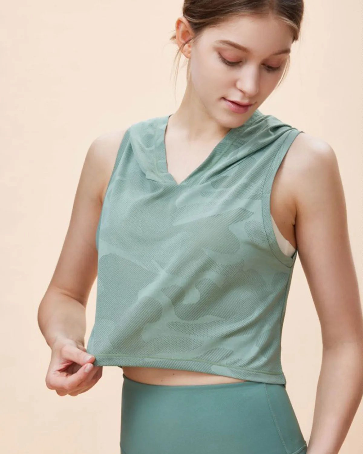 Green Hoodie Tank Top sold by rihoas product image thumbnail 3