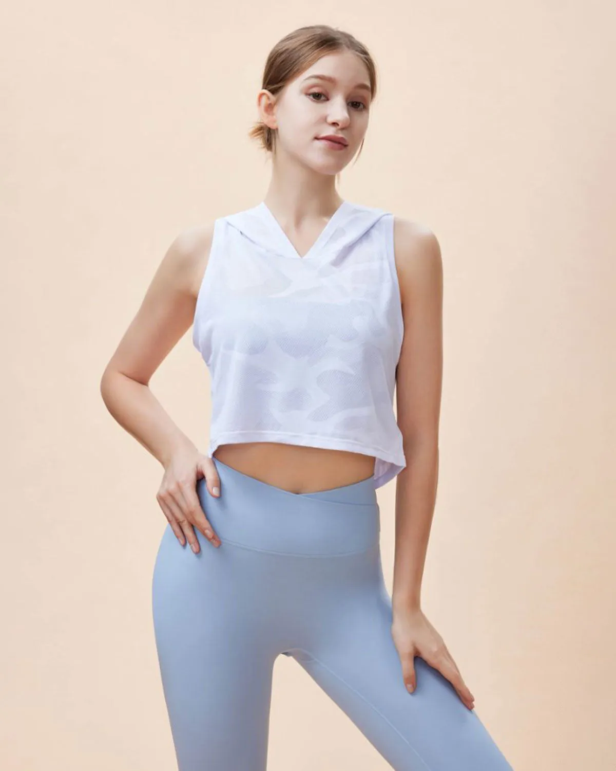 White Hoodie Tank Top sold by rihoas product image thumbnail 2