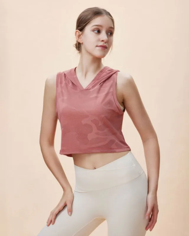 Pink Hoodie Tank Top sold by rihoas