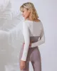Beige Round Neck Long Sleeve Top - Light Support sold by rihoas