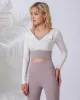 Beige Round Neck Long Sleeve Top - Light Support sold by rihoas