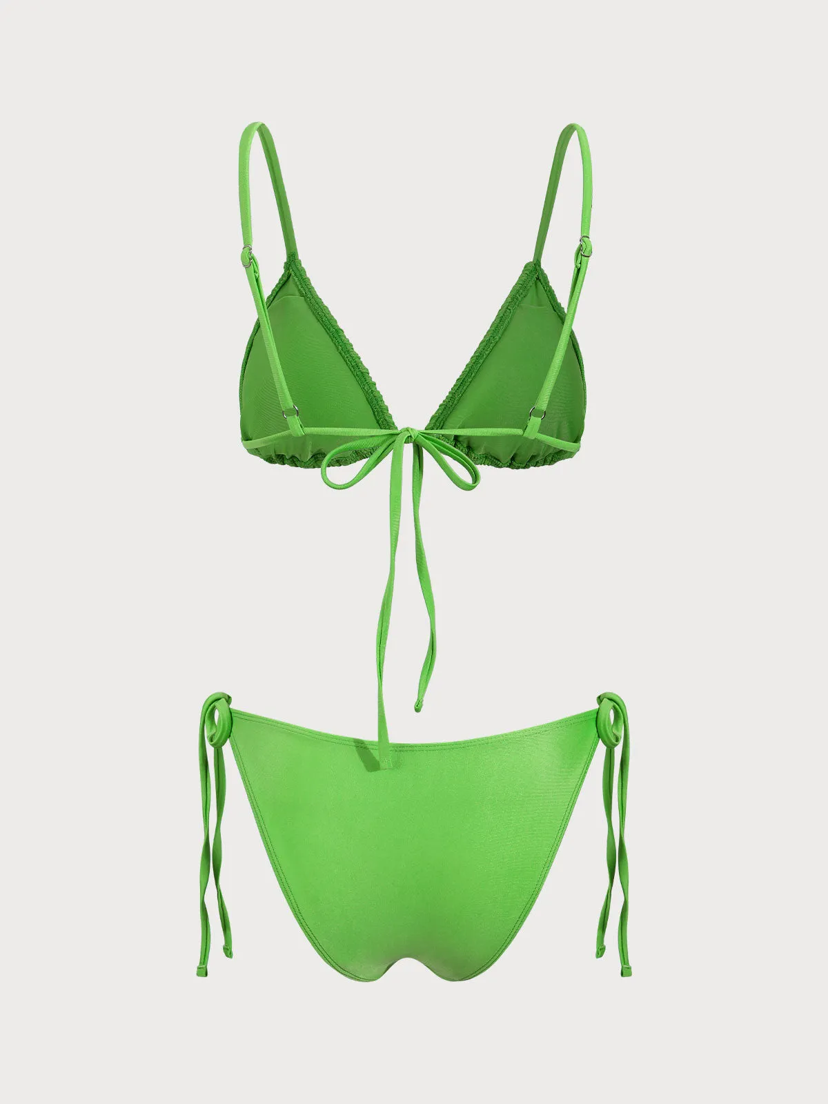 Green Ruched Knot Bikini Set sold by rihoas product image thumbnail 2