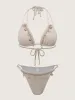 White Shell Embellished Bikini Set sold by rihoas