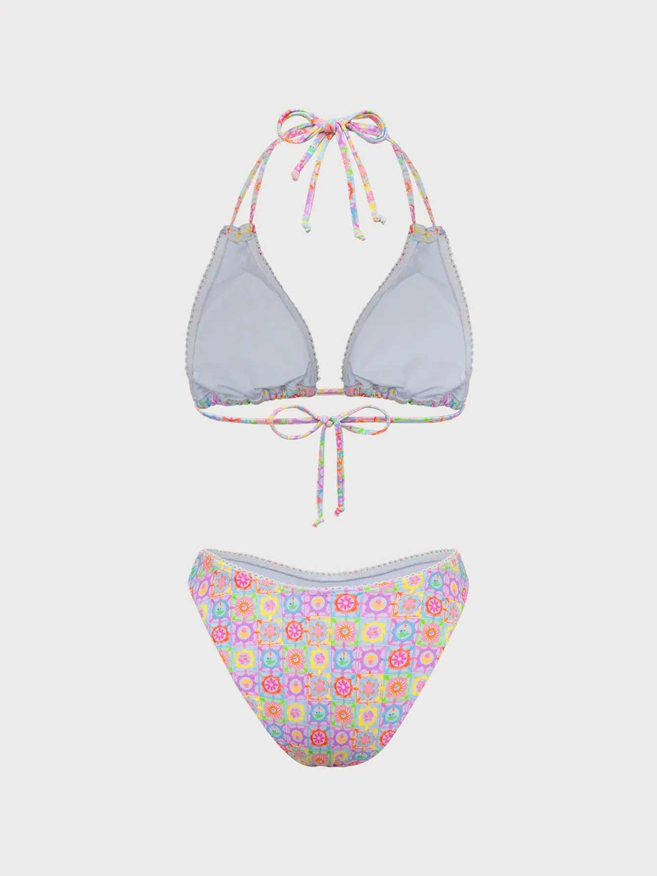 Multi-Color Floral Halter Bikini Set sold by rihoas product image thumbnail 3