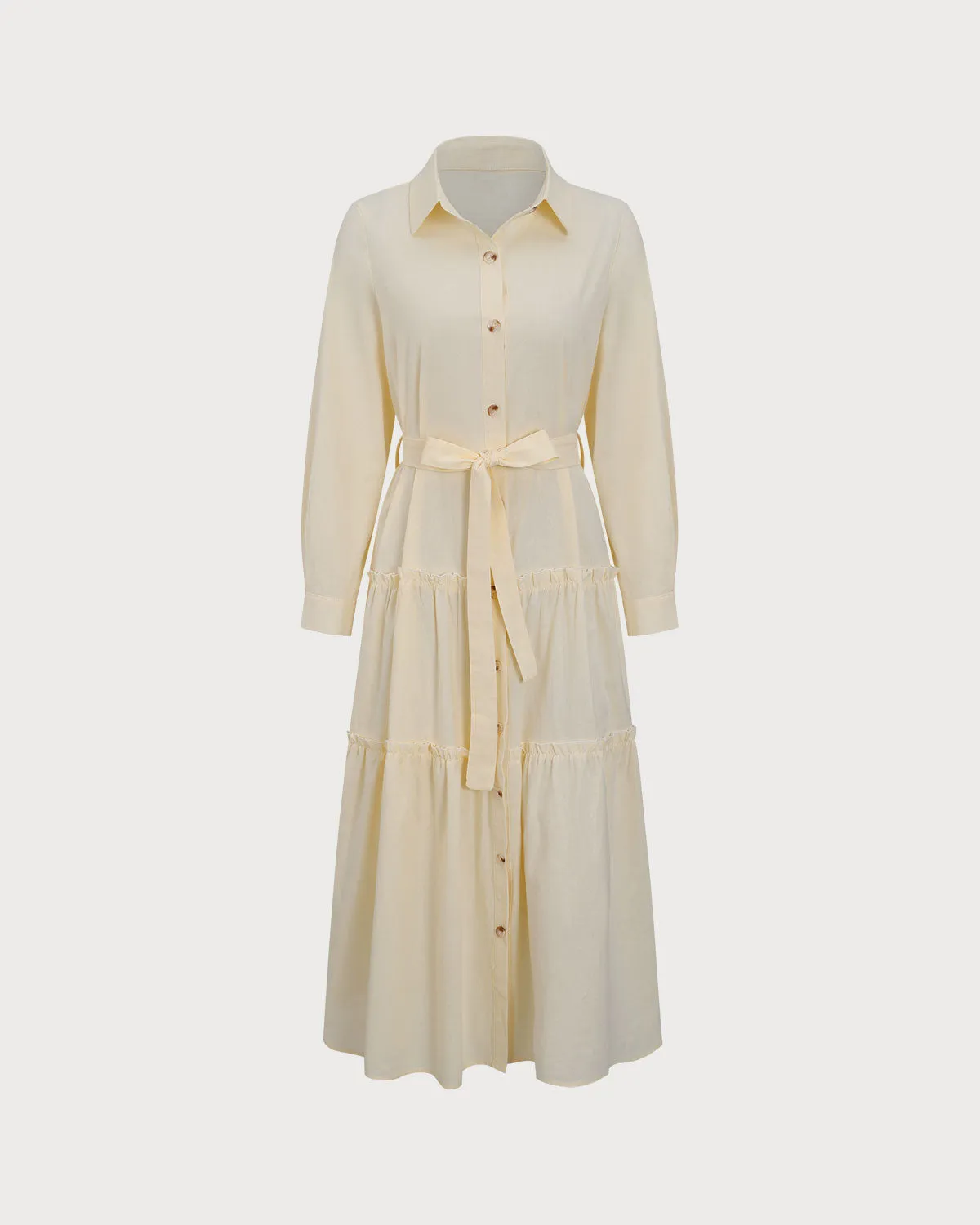 Apricot Tie Waist Maxi Dress sold by rihoas