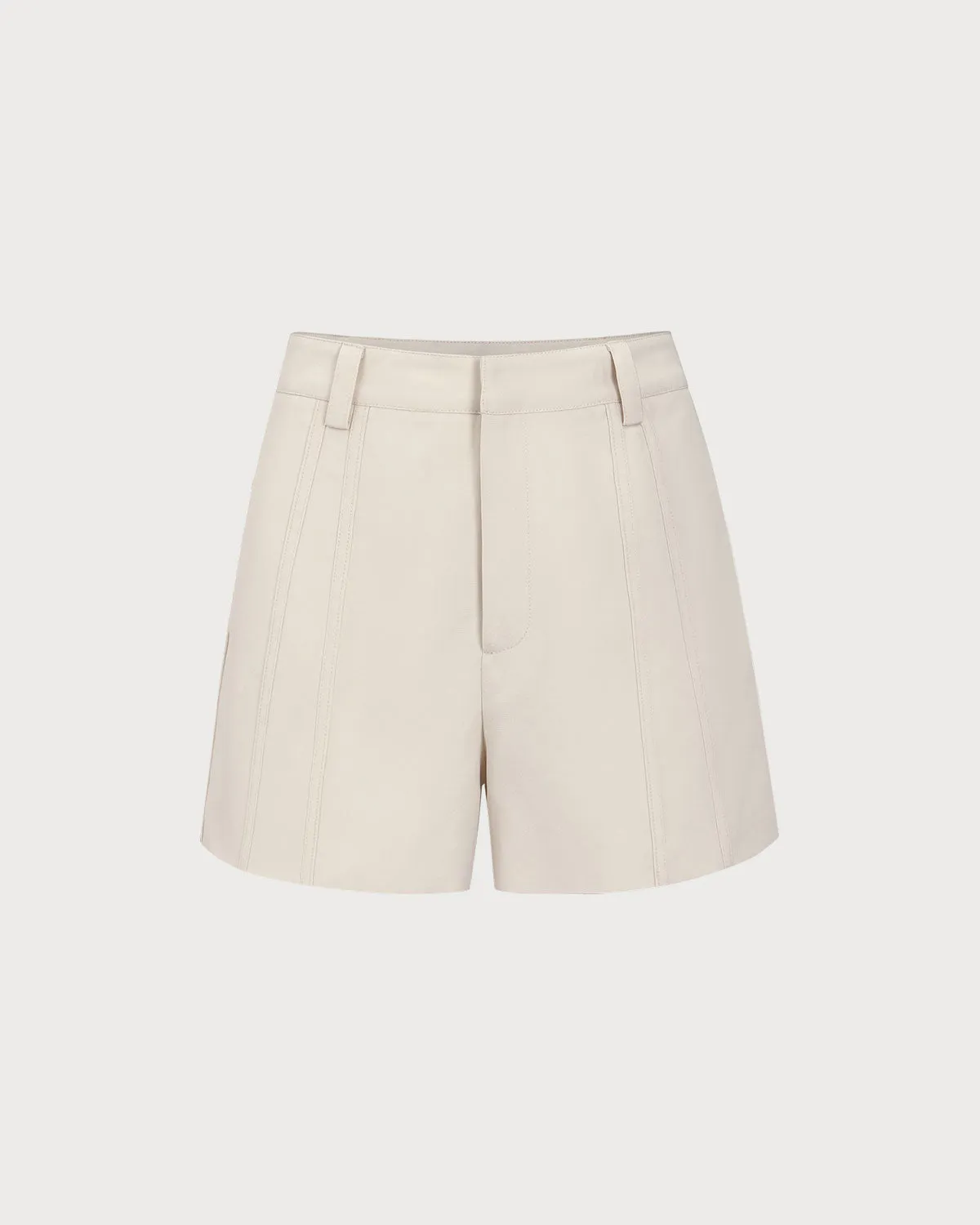 Beige Striped Pocket Shorts sold by rihoas