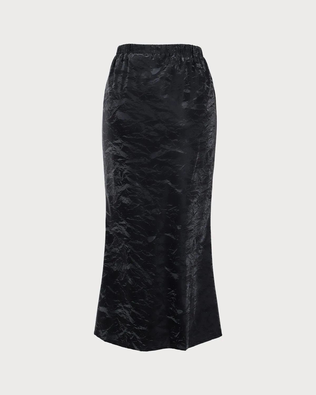 Black Jacquard Straight Midi Skirt sold by rihoas product image thumbnail 2