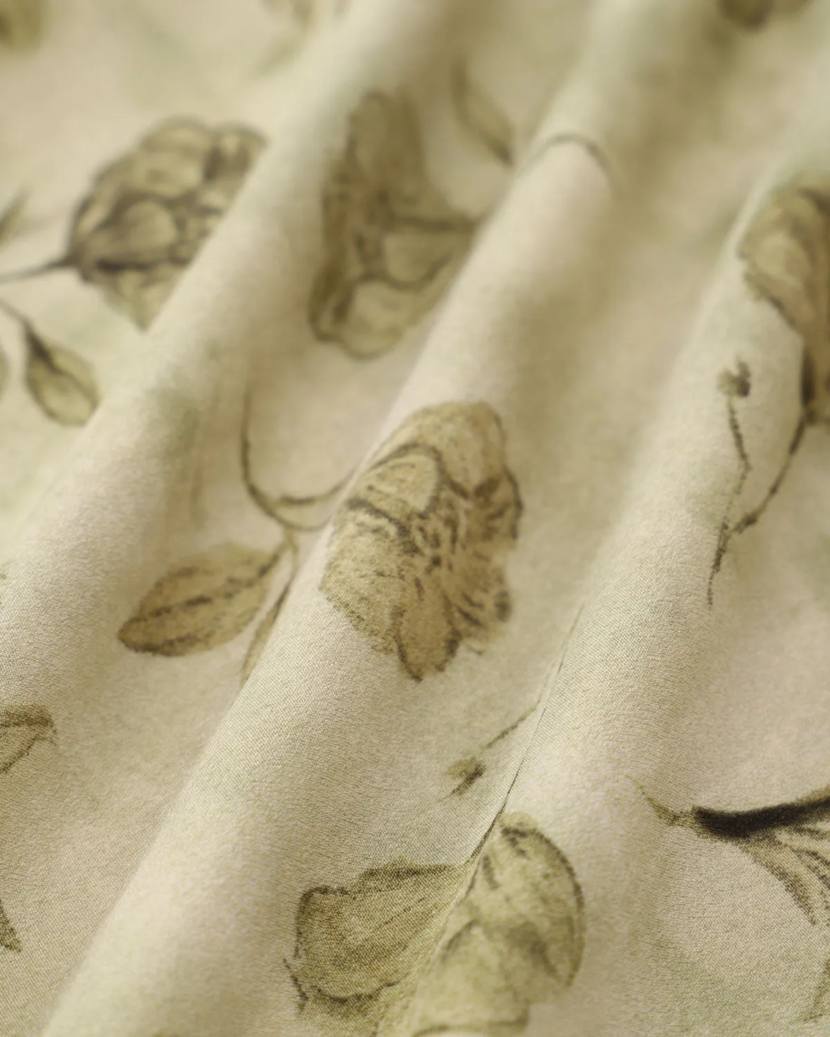 Green Floral Lantern Sleeve Midi Dress sold by rihoas product image thumbnail 3