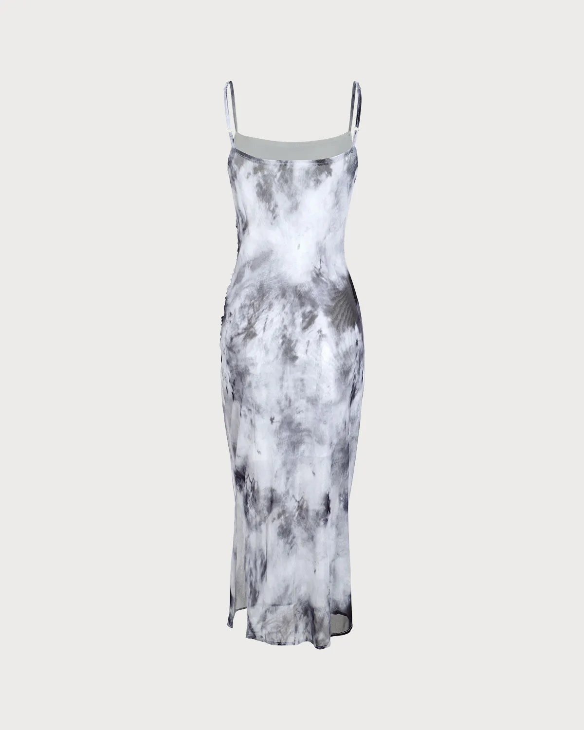 Grey Tie Dye Two Piece Midi Dress sold by rihoas product image thumbnail 4