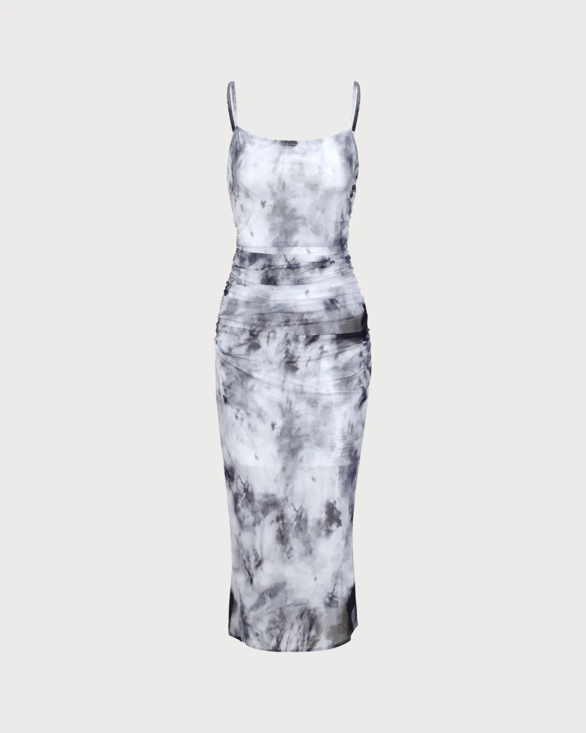 Grey Tie Dye Two Piece Midi Dress sold by rihoas product image thumbnail 3