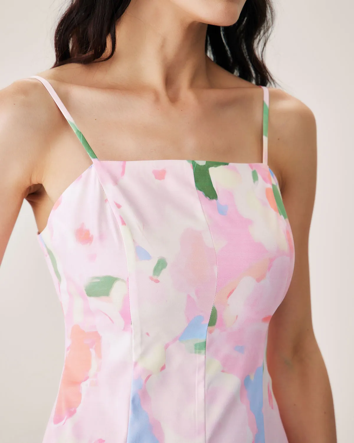 Pink Floral Slip Midi Dress sold by rihoas product image thumbnail 2