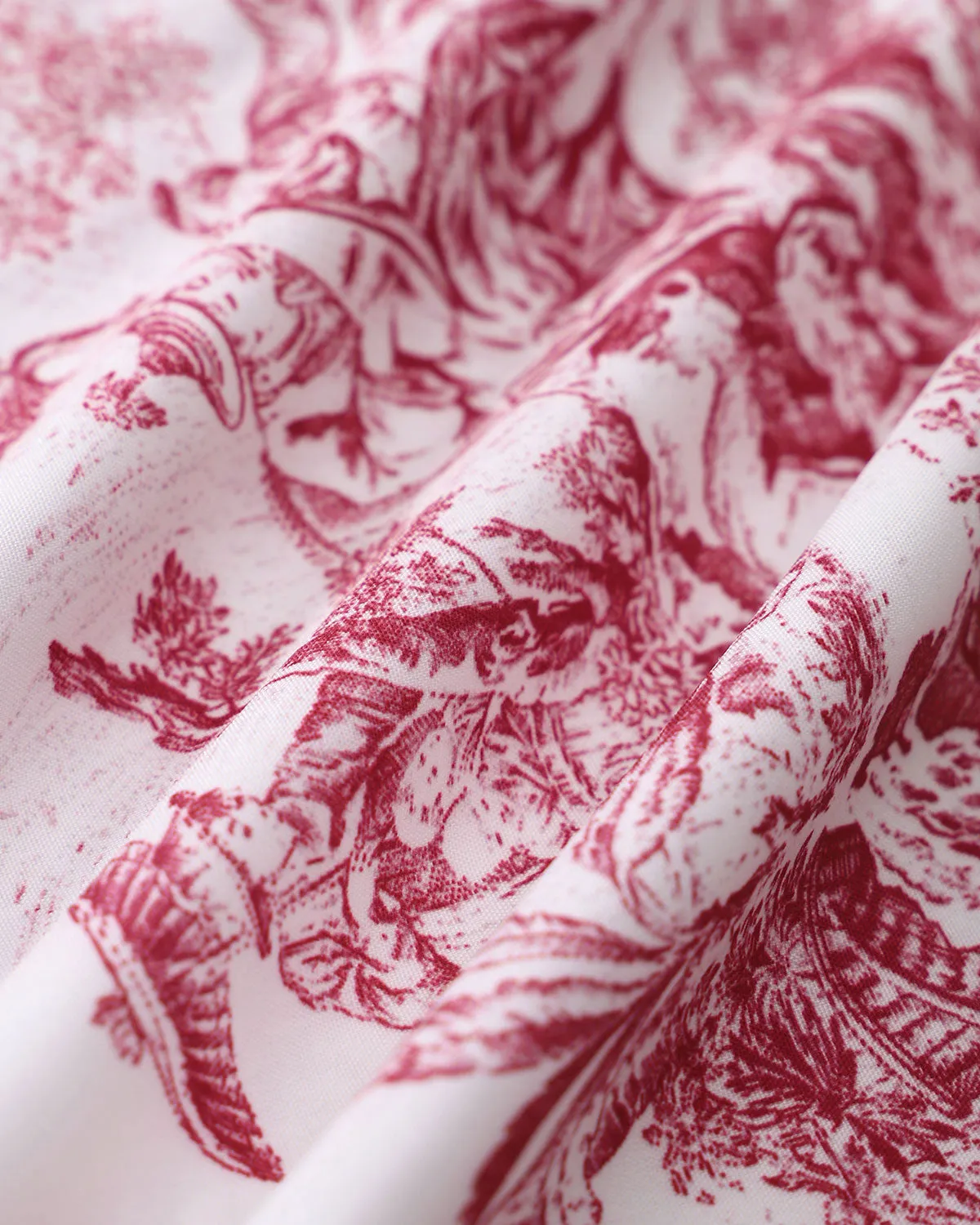 Red Floral Mock Neck Mini Dress sold by rihoas product image thumbnail 3