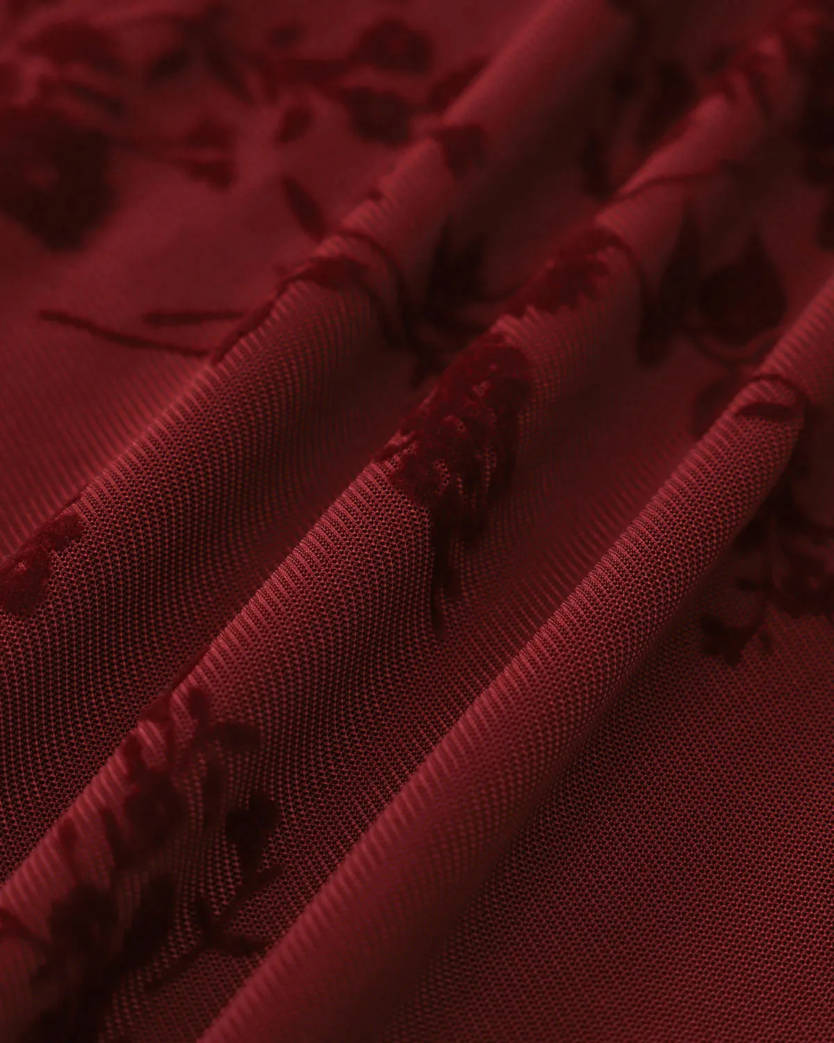 Red Floral Mesh Slip Mini Dress sold by rihoas product image thumbnail 3