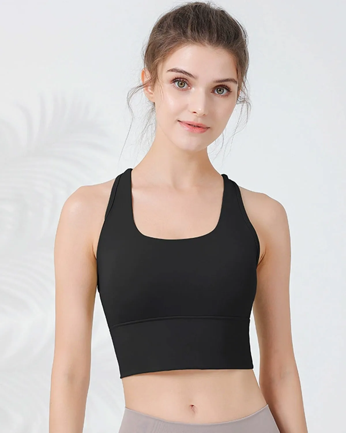 Black I-back Yoga Tank Top - Light Support sold by rihoas