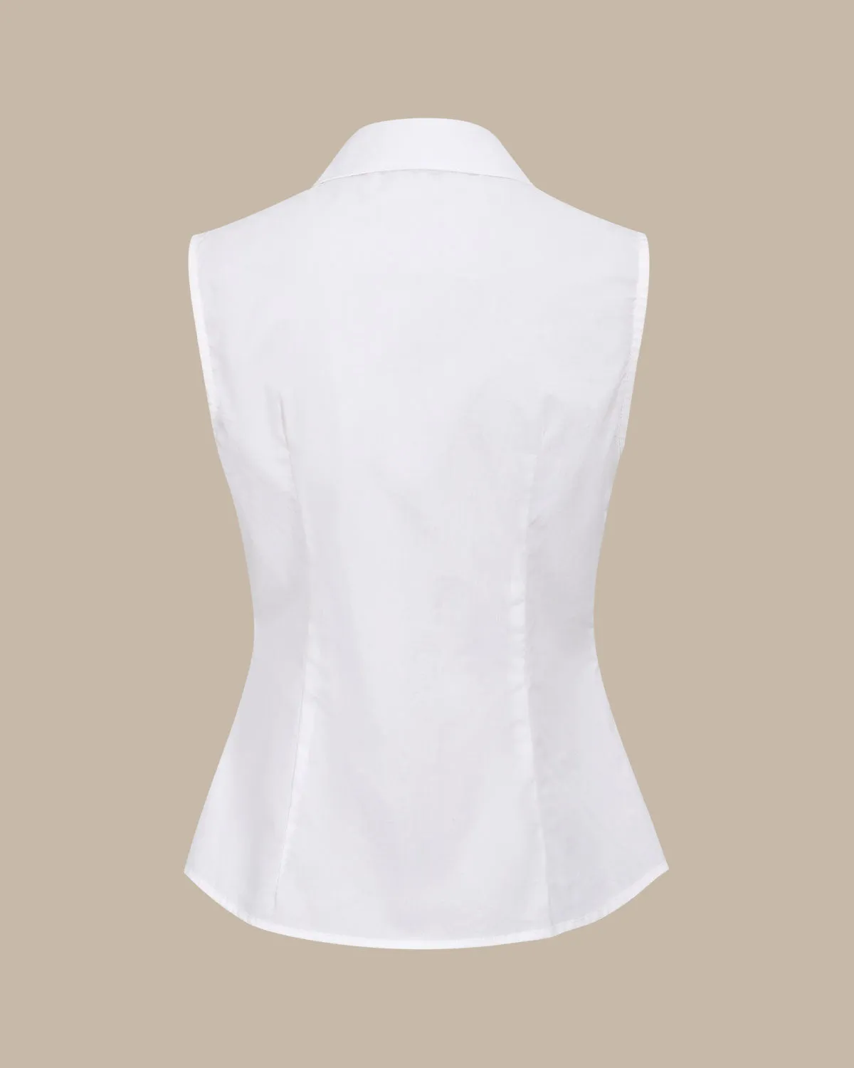 White Collared Single Breasted Vest sold by rihoas product image thumbnail 2