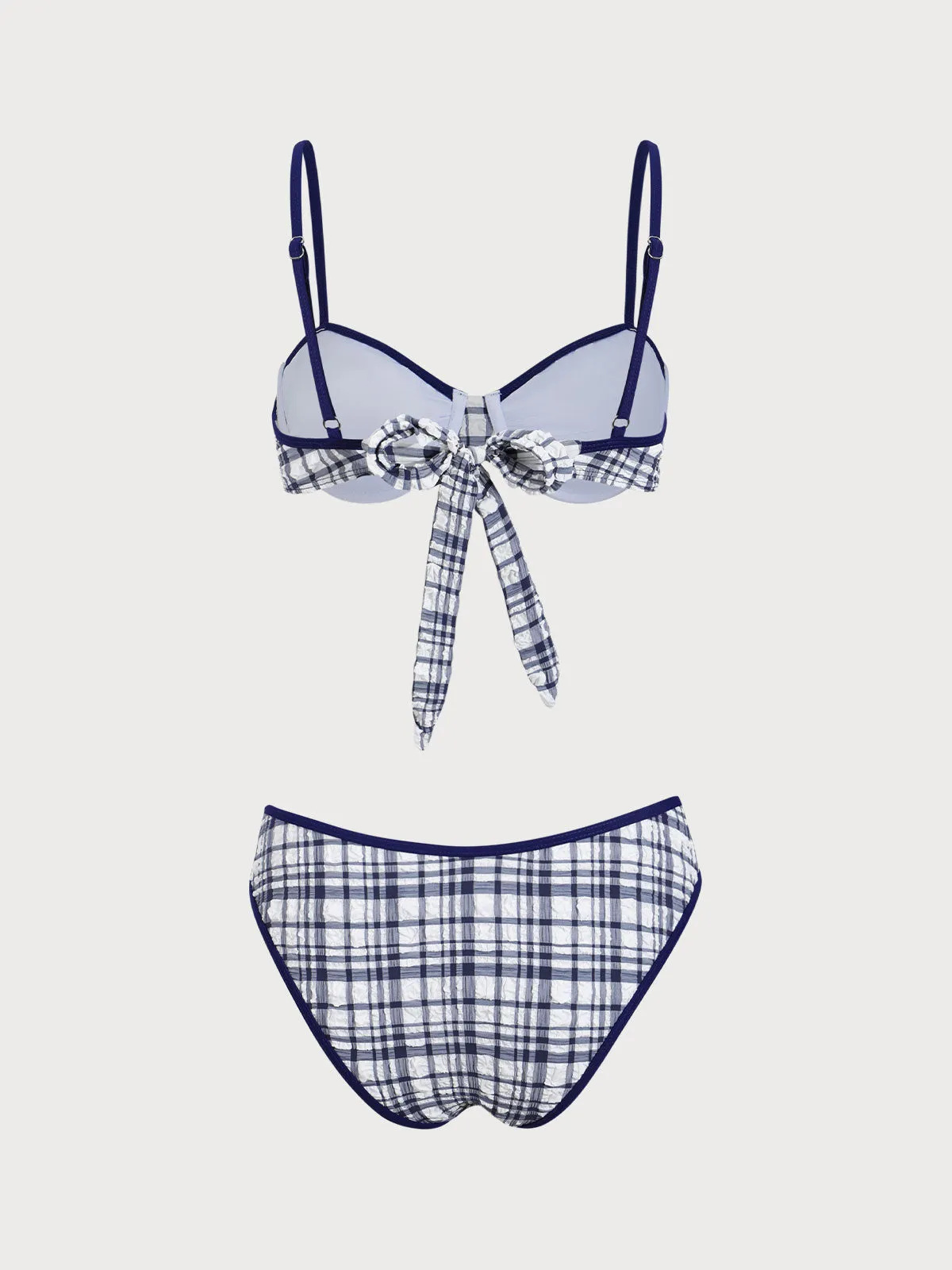 Plaid Underwire Bikini Set sold by rihoas product image thumbnail 5