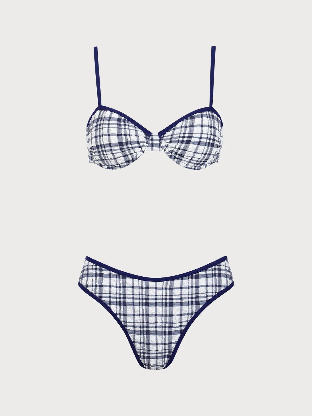 Plaid Underwire Bikini Set sold by rihoas product image thumbnail 4