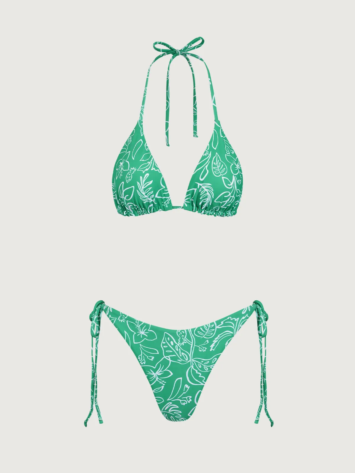 Green Flower Floral Bikini Set sold by rihoas product image thumbnail 5