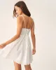 White Ruched Corset Slip Mini Dress sold by rihoas
