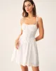 White Ruched Corset Slip Mini Dress sold by rihoas