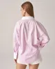 Bettydress Pink Contrast Striped Loose Shirt sold by rihoas