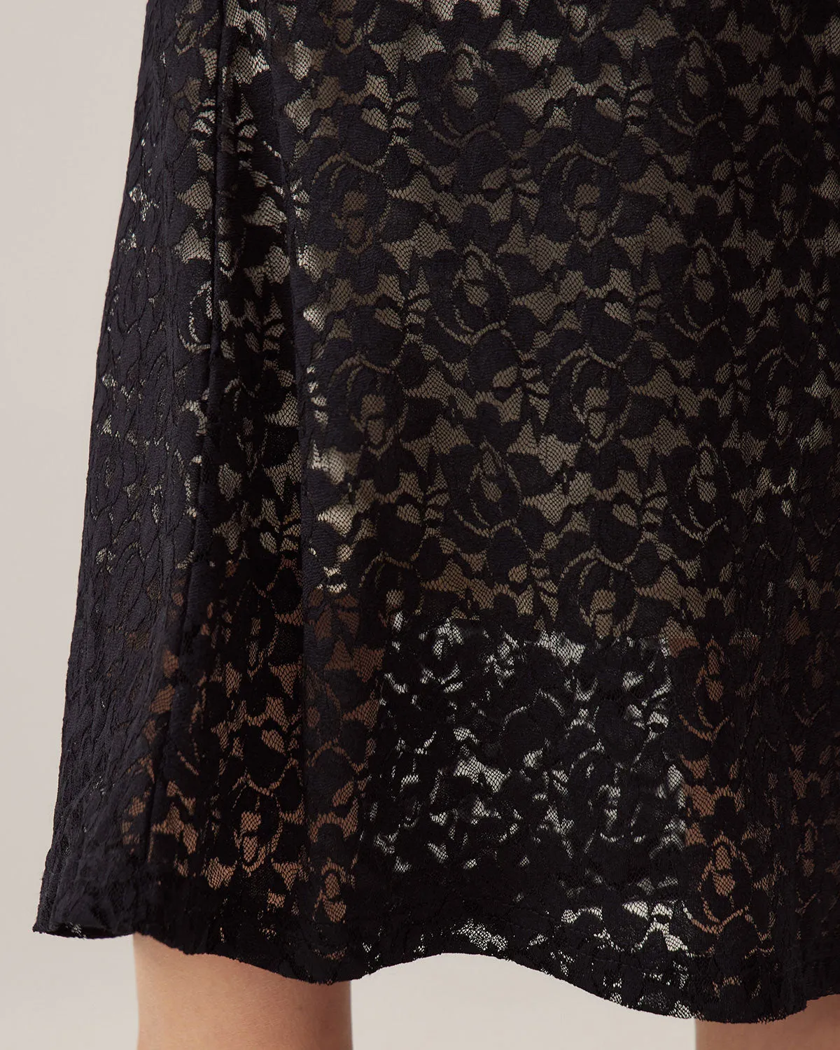 Black Lace Bodycon Slip Maxi Dress sold by rihoas product image thumbnail 3