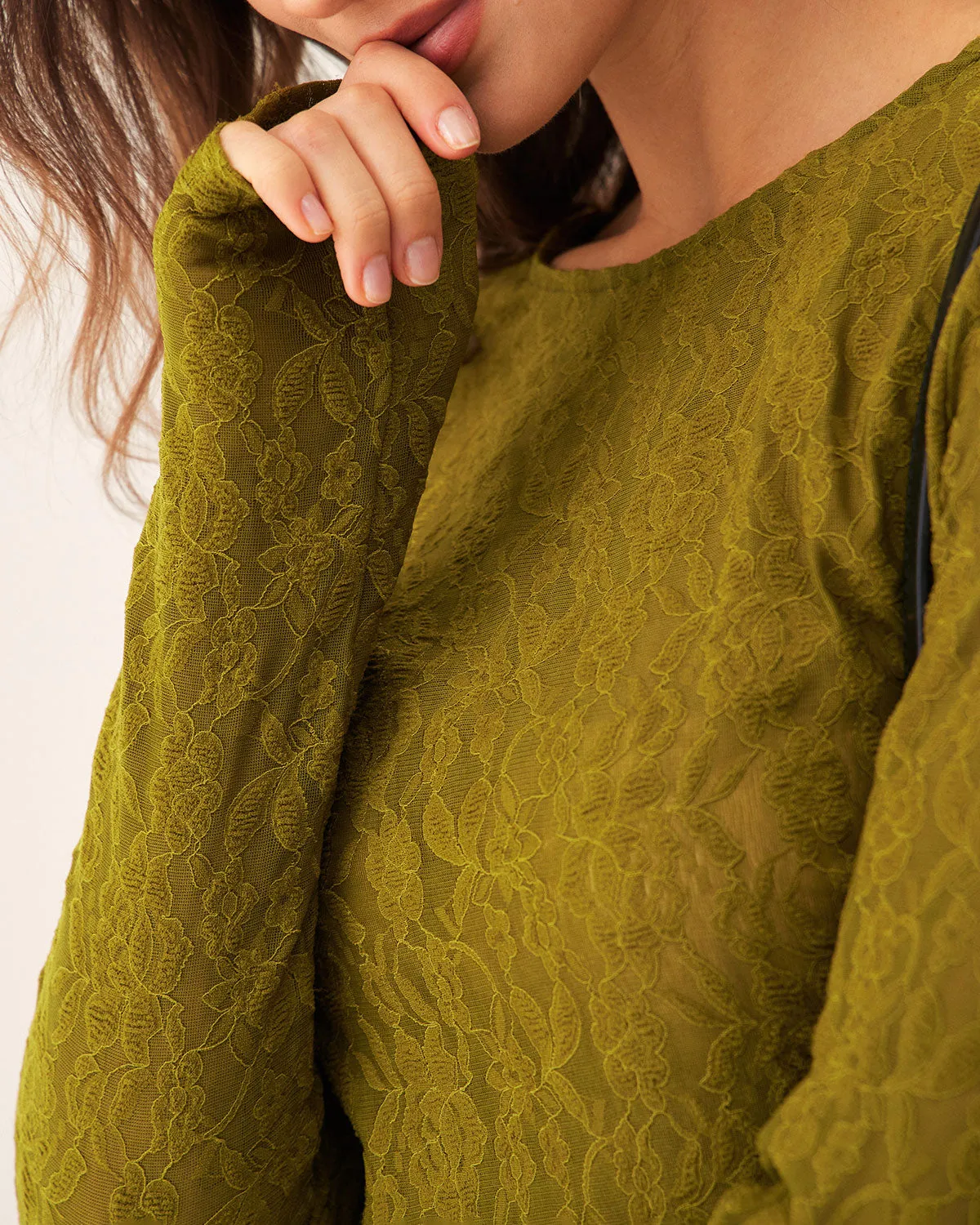 Green Boat Neck Slim Tee sold by rihoas product image thumbnail 2
