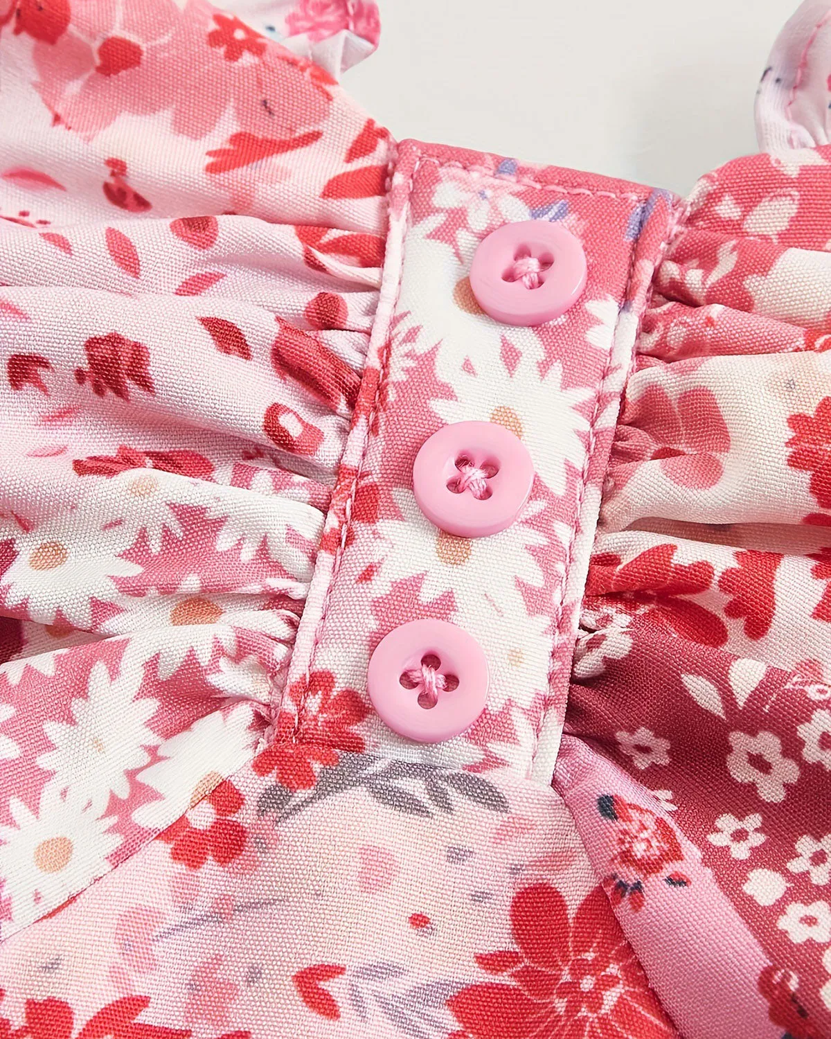 Pink Floral Tiered Slip Mini Dress sold by rihoas product image thumbnail 2