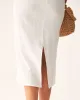 White Bodycon Slit Slip Midi Dress sold by rihoas