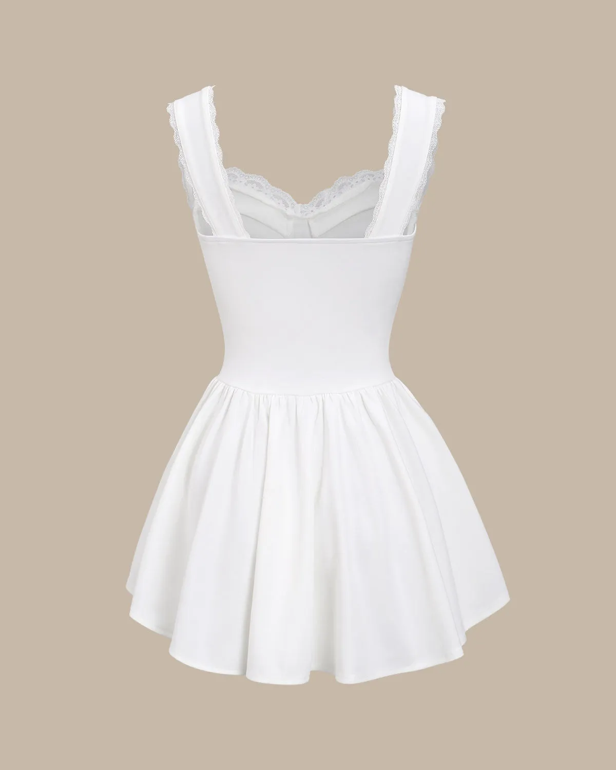 Bettydress-White Sweetheart Neck Corset Slip Mini Dress sold by rihoas product image thumbnail 2