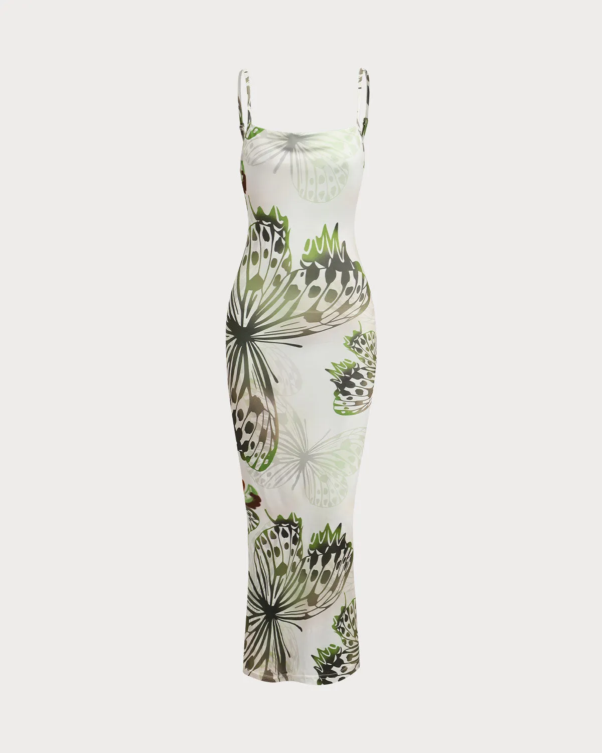 Green Floral Bodycon Slip Maxi Dress sold by rihoas