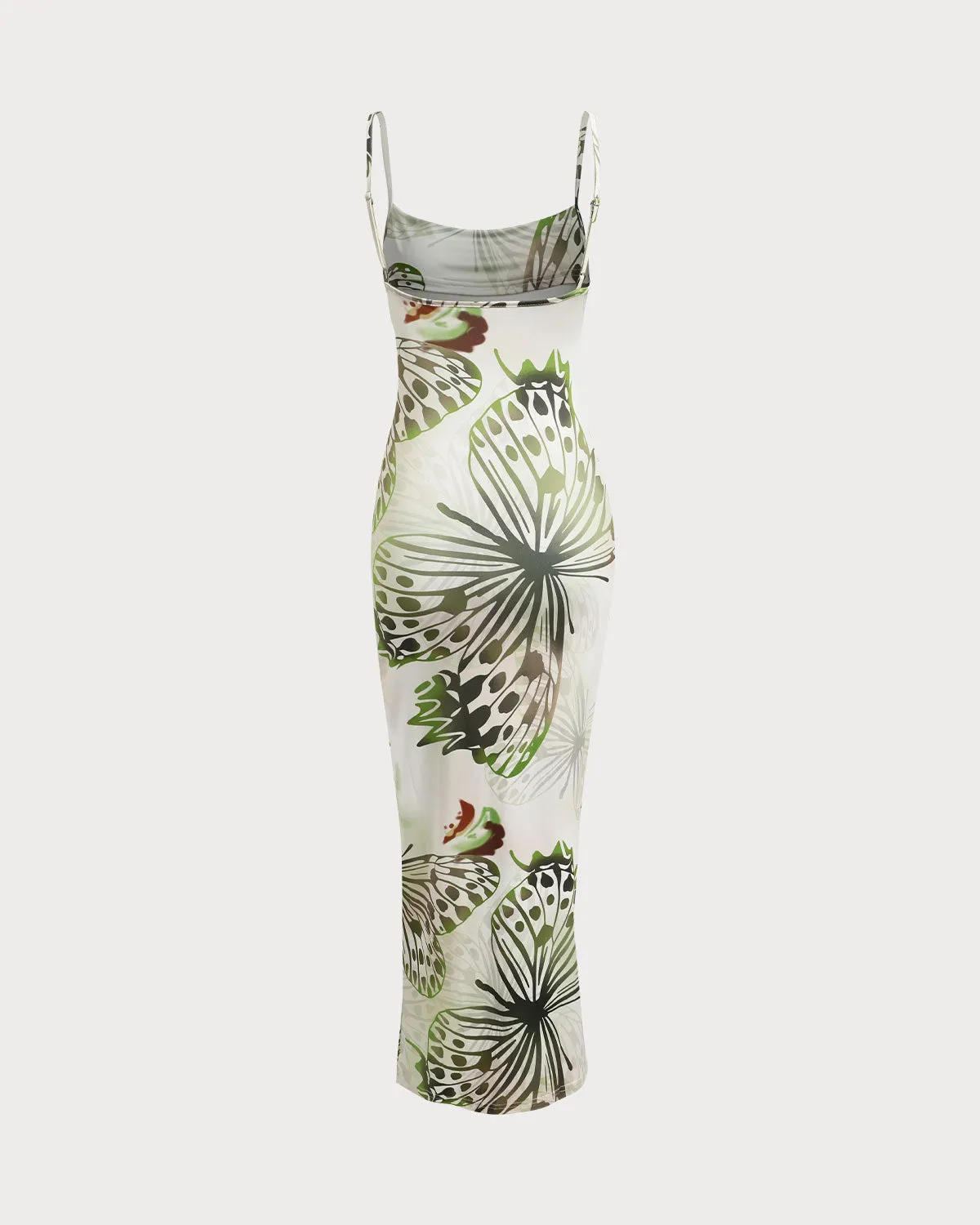 Green Floral Bodycon Slip Maxi Dress sold by rihoas product image thumbnail 2