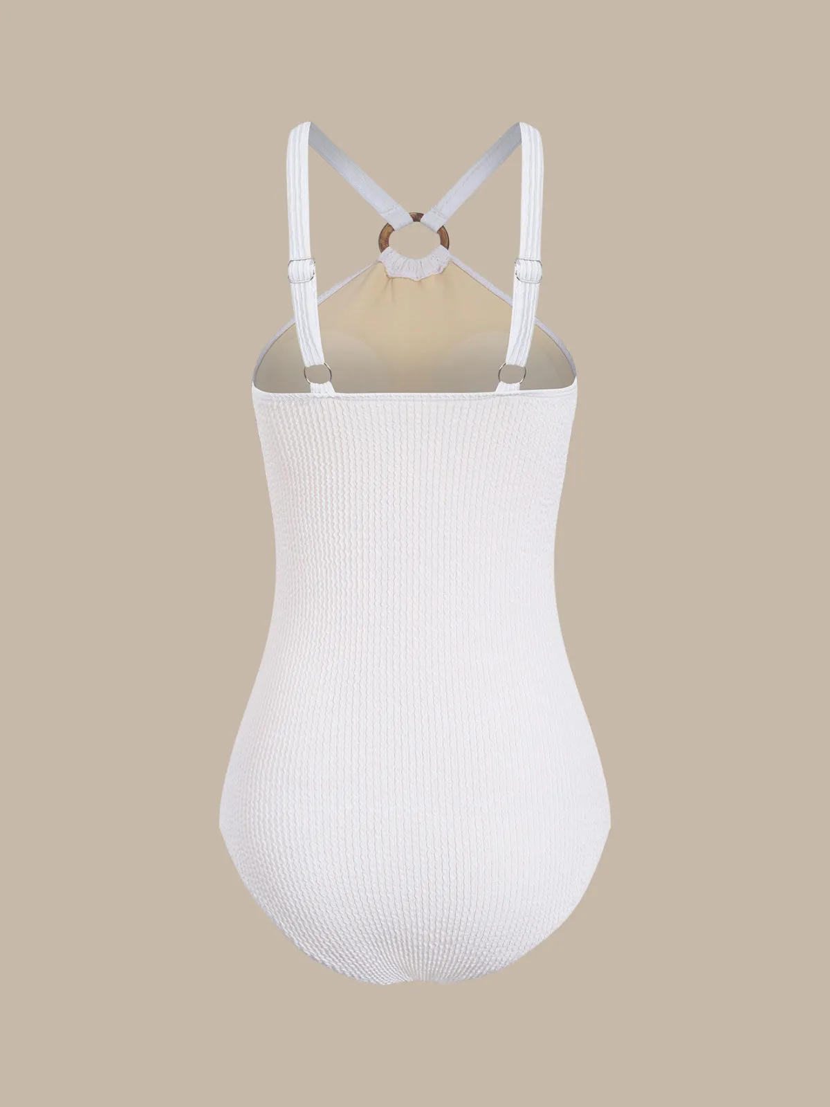 White O-Ring One-Piece Swimsuit sold by rihoas product image thumbnail 2