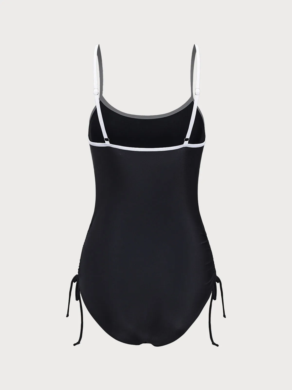 Black Contrast One-Piece Swimsuit sold by rihoas product image thumbnail 2