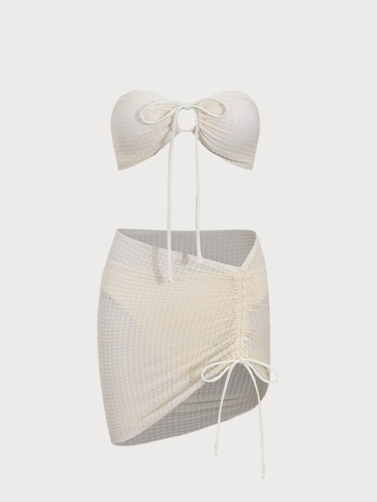 Beige Strapless Bikini Set sold by rihoas product image thumbnail 3