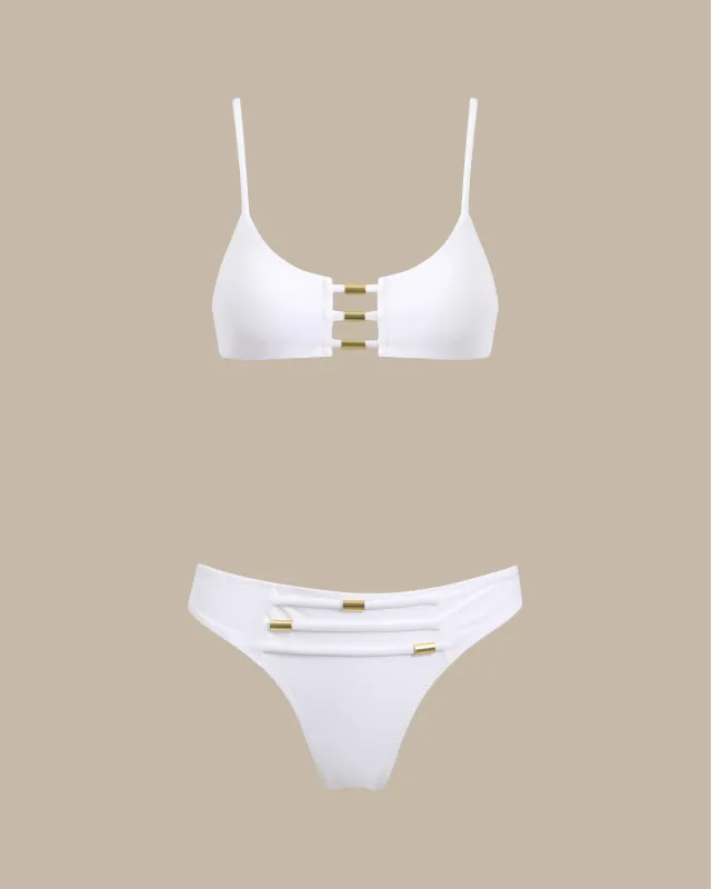 White Bralette Bikini Set sold by rihoas