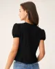 Black Jacquard Lace Button Blouse sold by rihoas