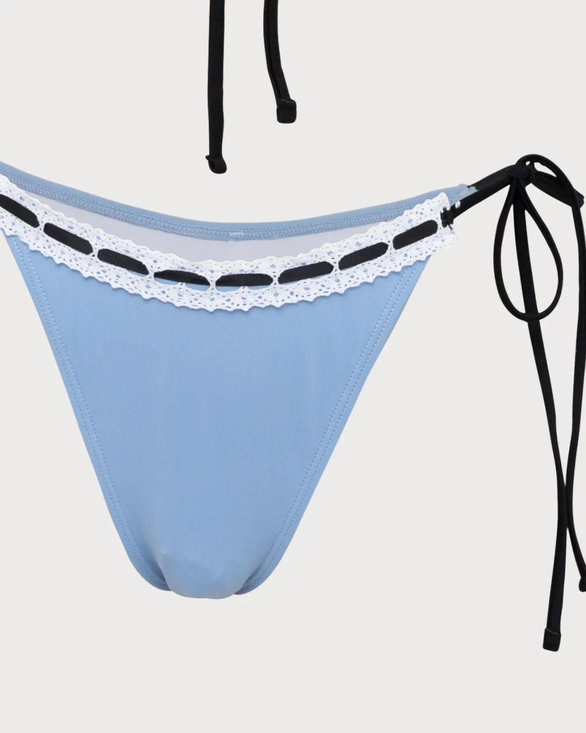 Blue Contrast Lace Bikini Set sold by rihoas product image thumbnail 4