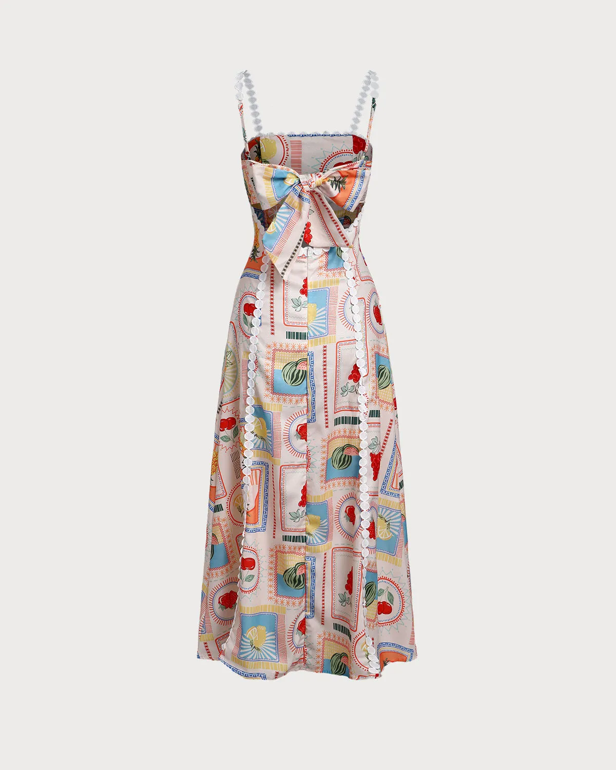 Pink Floral A-Line Slip Maxi Dress sold by rihoas product image thumbnail 2