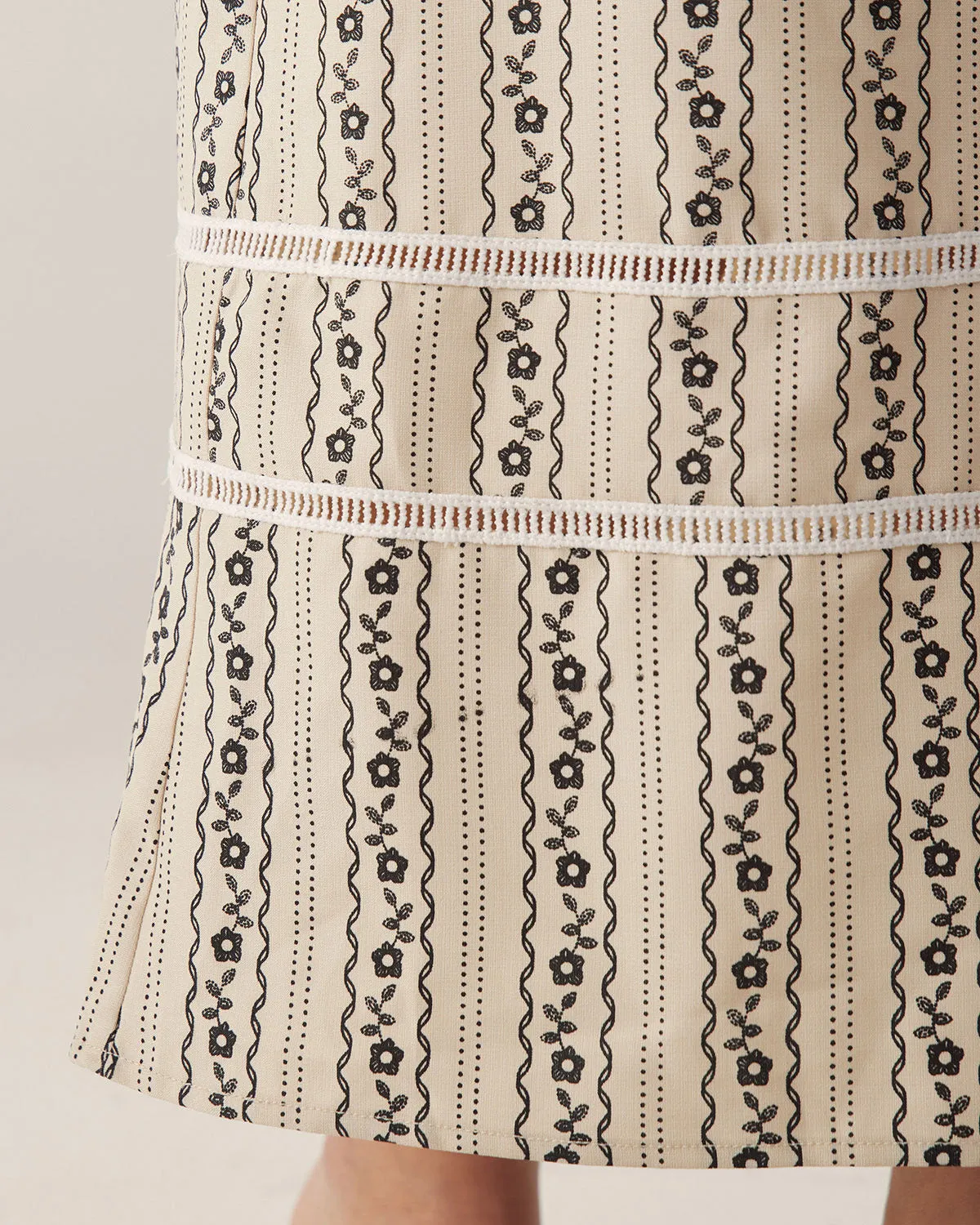 Apricot Striped Slip Maxi Dress sold by rihoas product image thumbnail 3