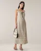 Apricot Striped Slip Maxi Dress sold by rihoas