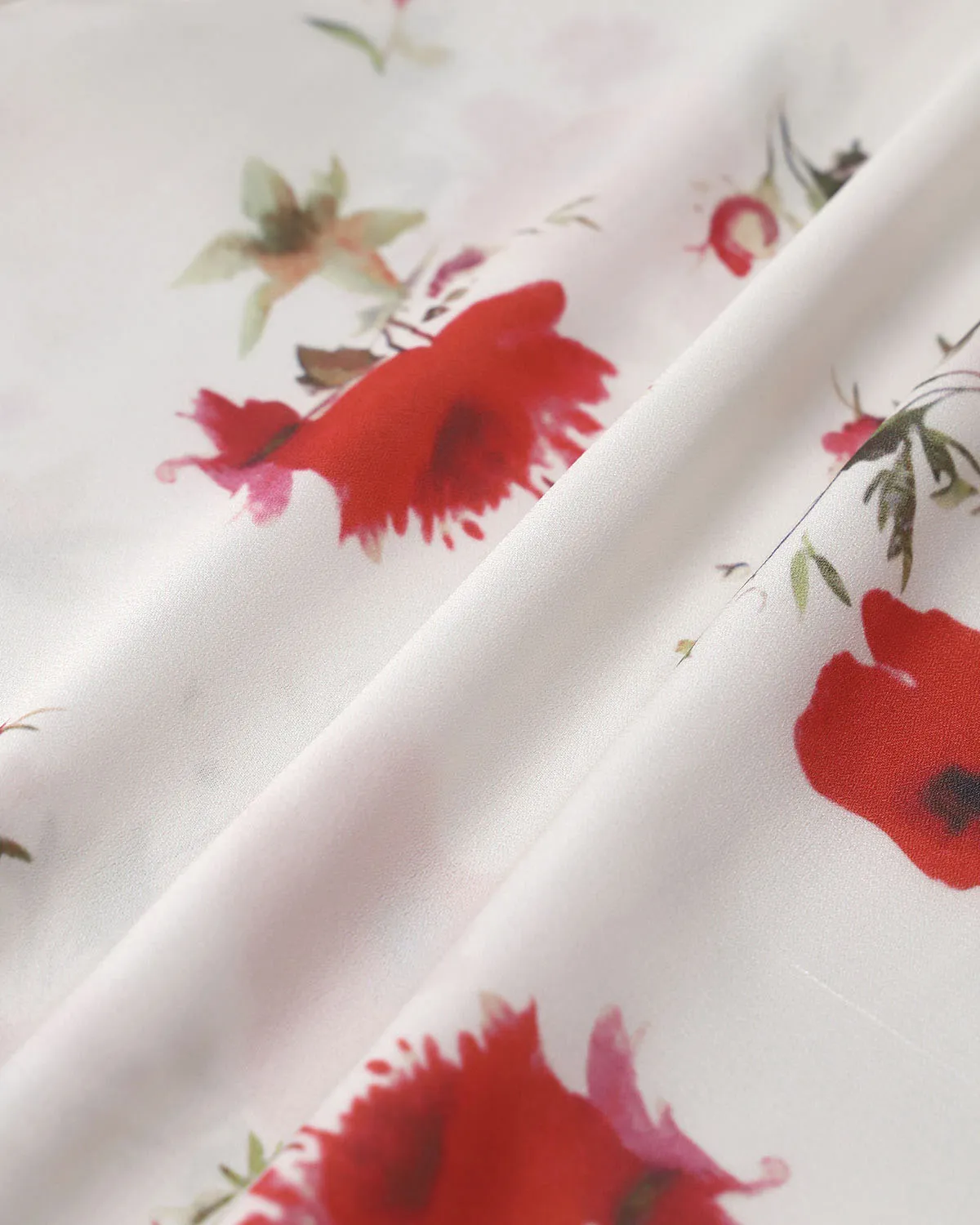 White Floral Ruffle Slip Maxi Dress sold by rihoas product image thumbnail 3