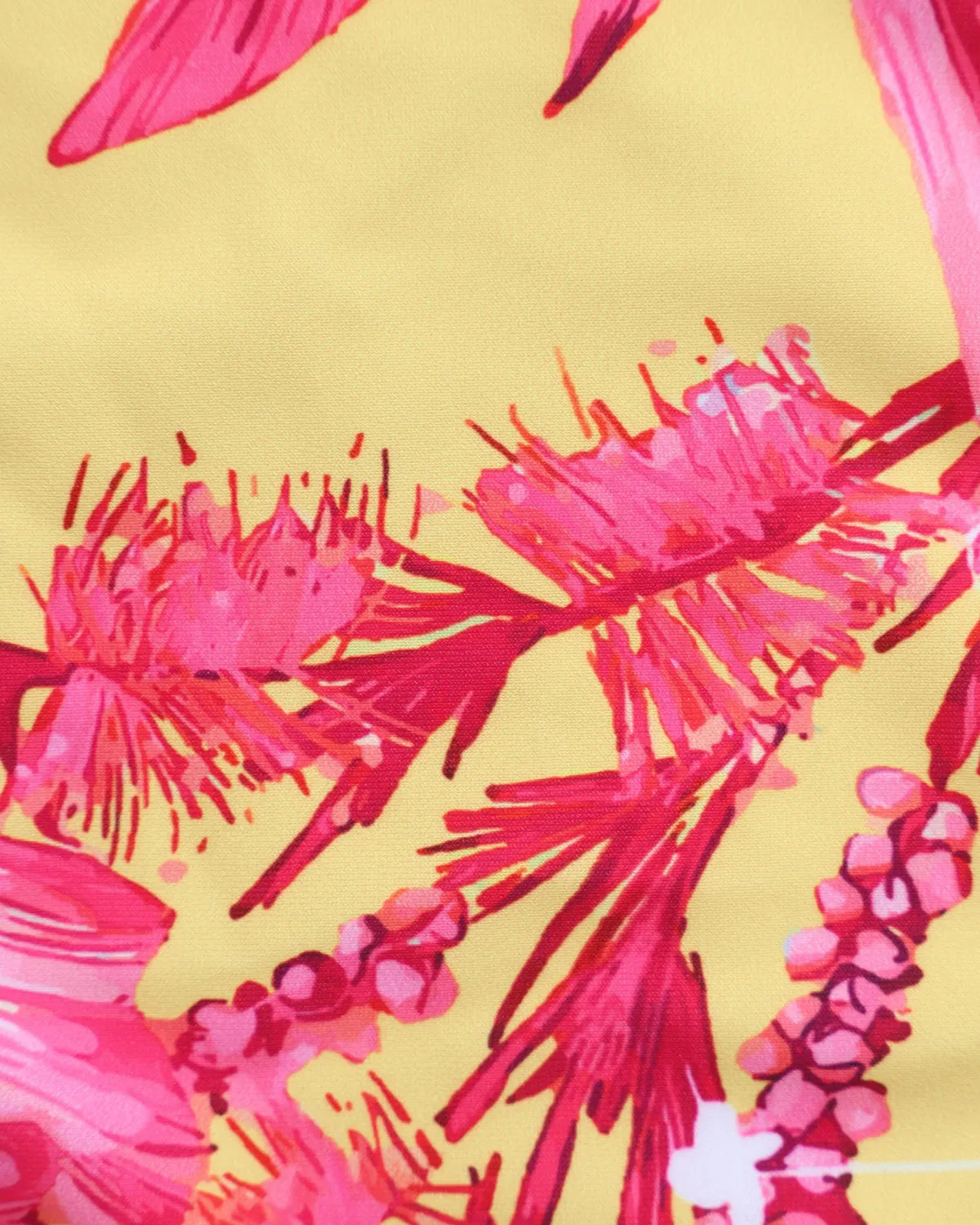 Yellow Floral Halter Drawstring Triangle Bikini Set sold by rihoas product image thumbnail 4