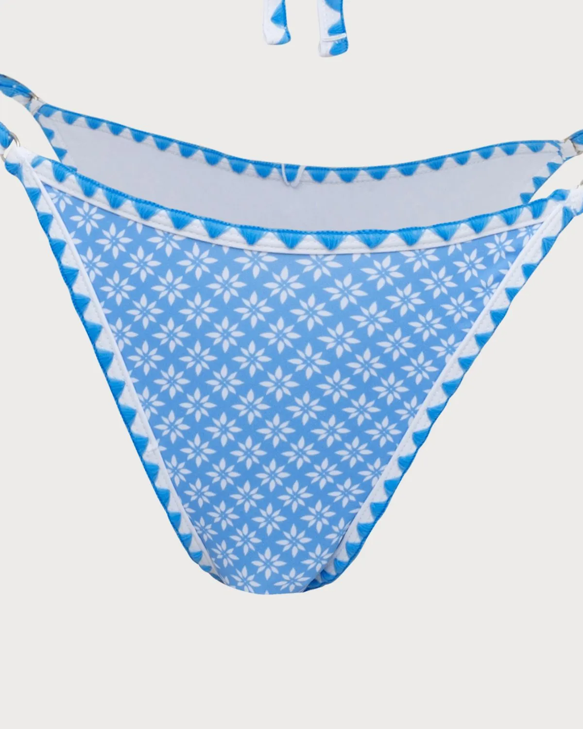 Blue Embroidered Lace Vintage Bikini Set sold by rihoas product image thumbnail 4