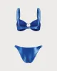 Blue O-Ring Cutout Bralette Bikini Set sold by rihoas
