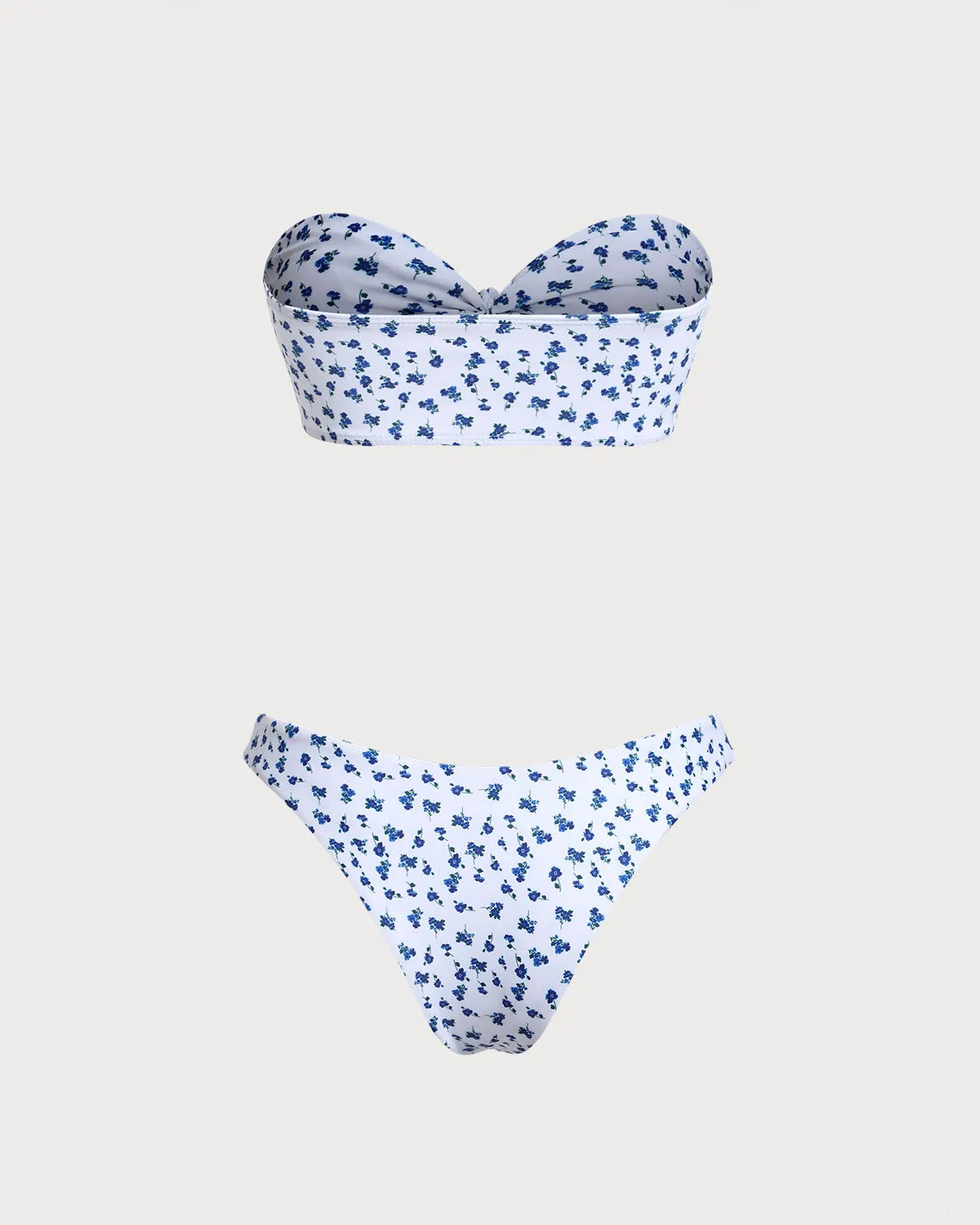 White Floral Strapless Bikini Sets sold by rihoas product image thumbnail 2